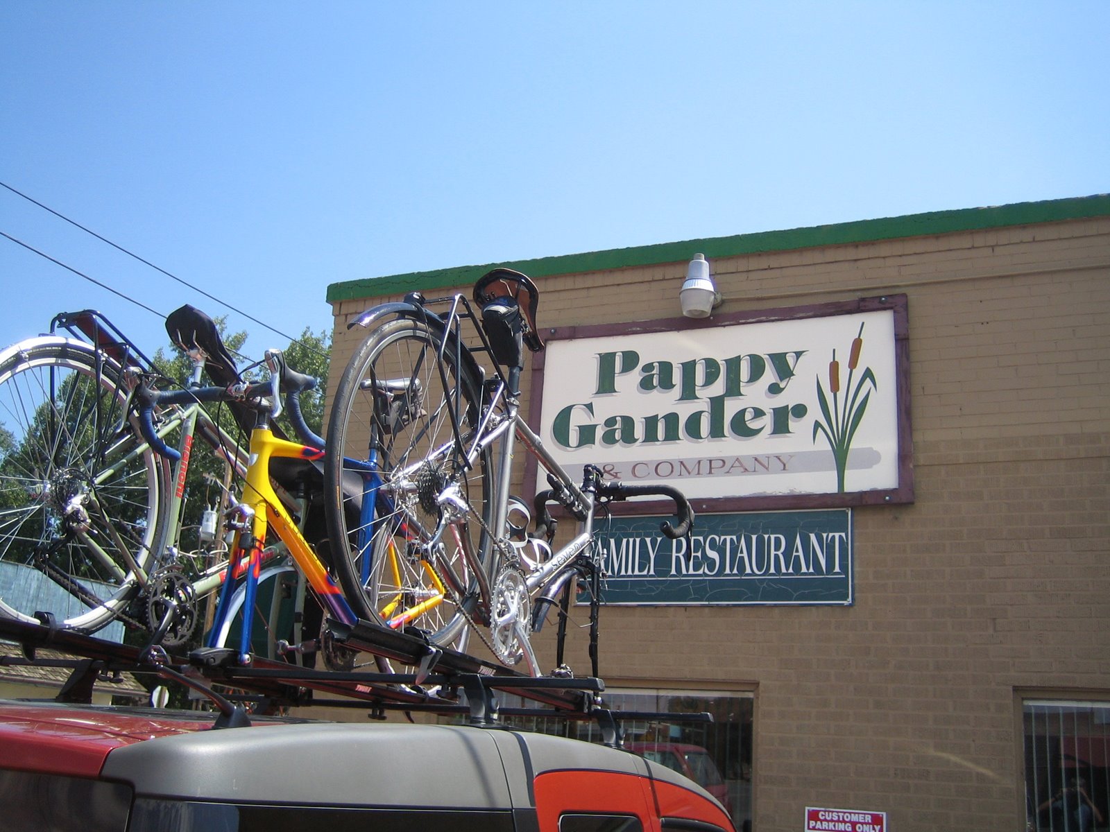 Car carrying bicycles